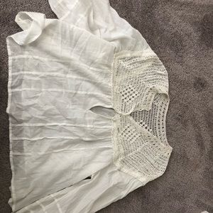 White long sleeve top